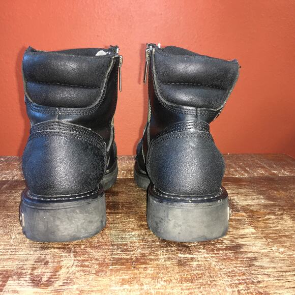 Harley Davidson Stealth Riding Boot Womens 9.5 Black Leather Biker Rocker 81641 - Picture 6 of 13